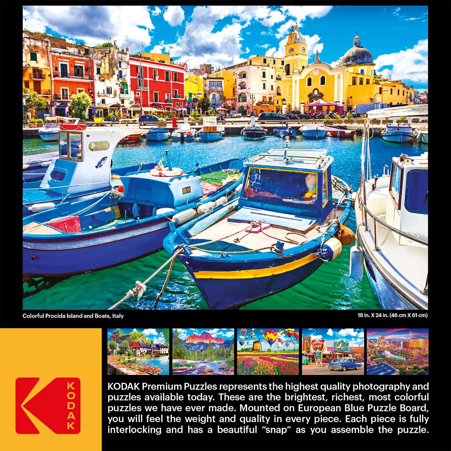 Colorful Procida Island with Boats Italy