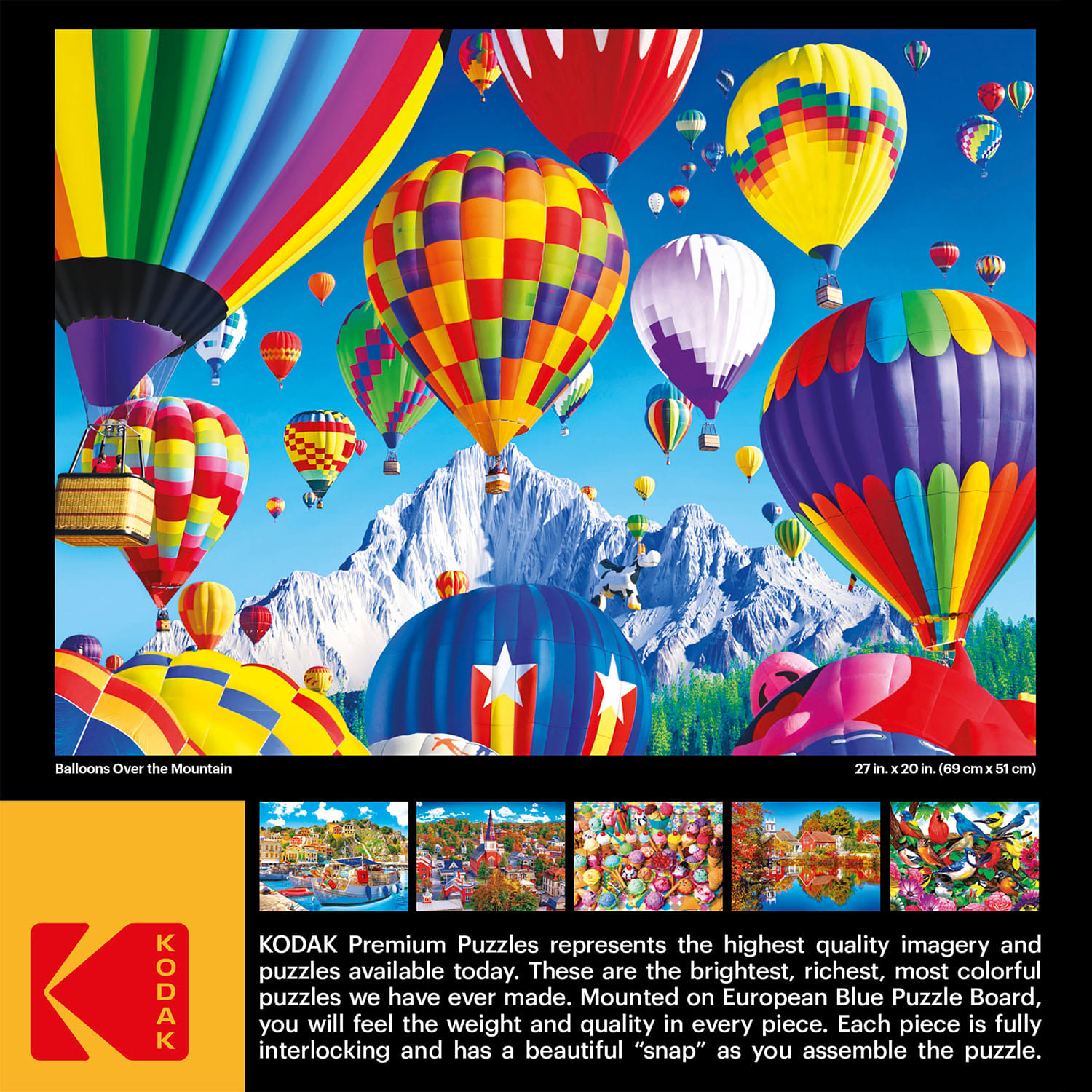 Balloons Over a Mountain