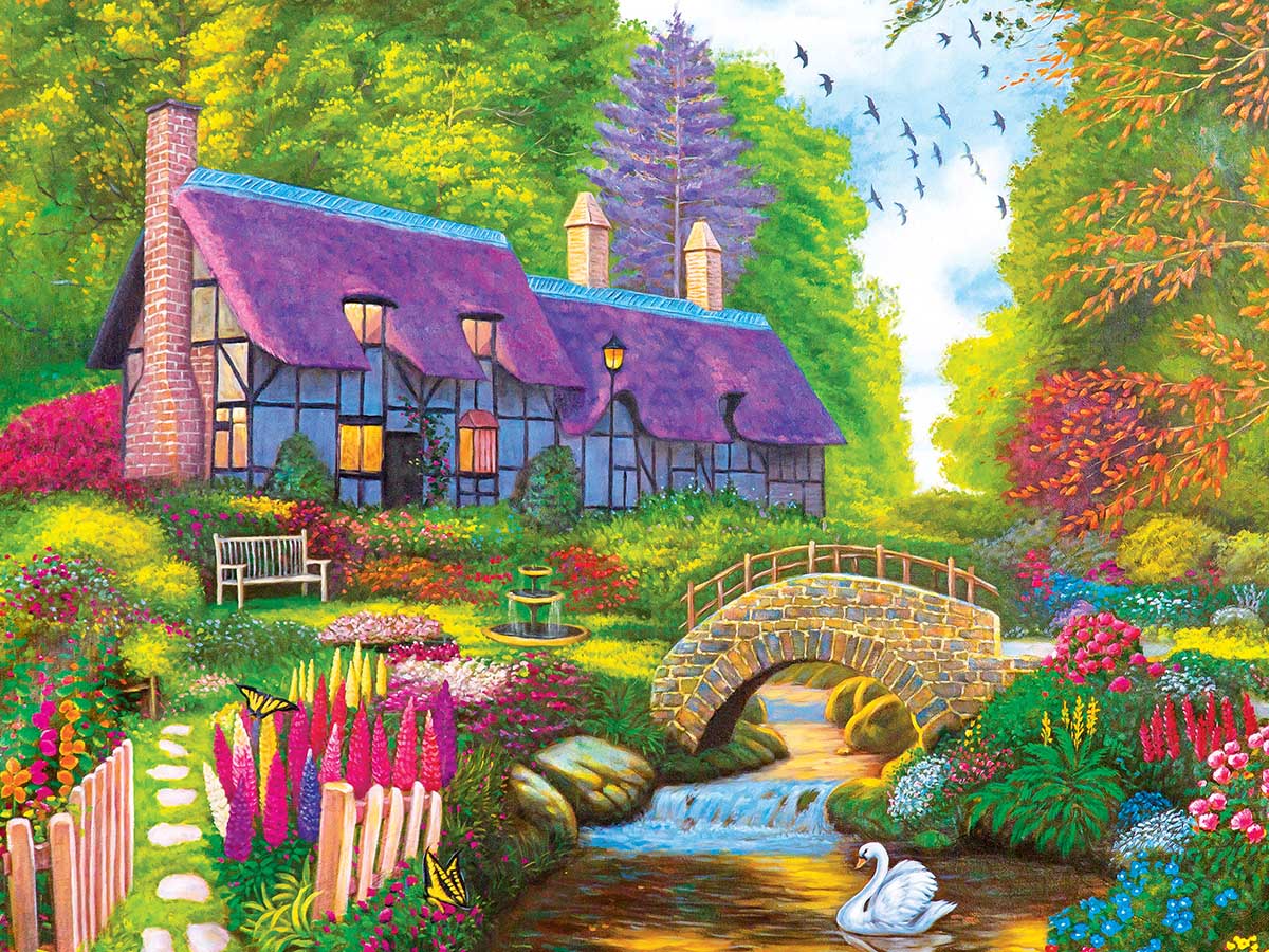 Secret Cottage Cabin & Cottage Jigsaw Puzzle