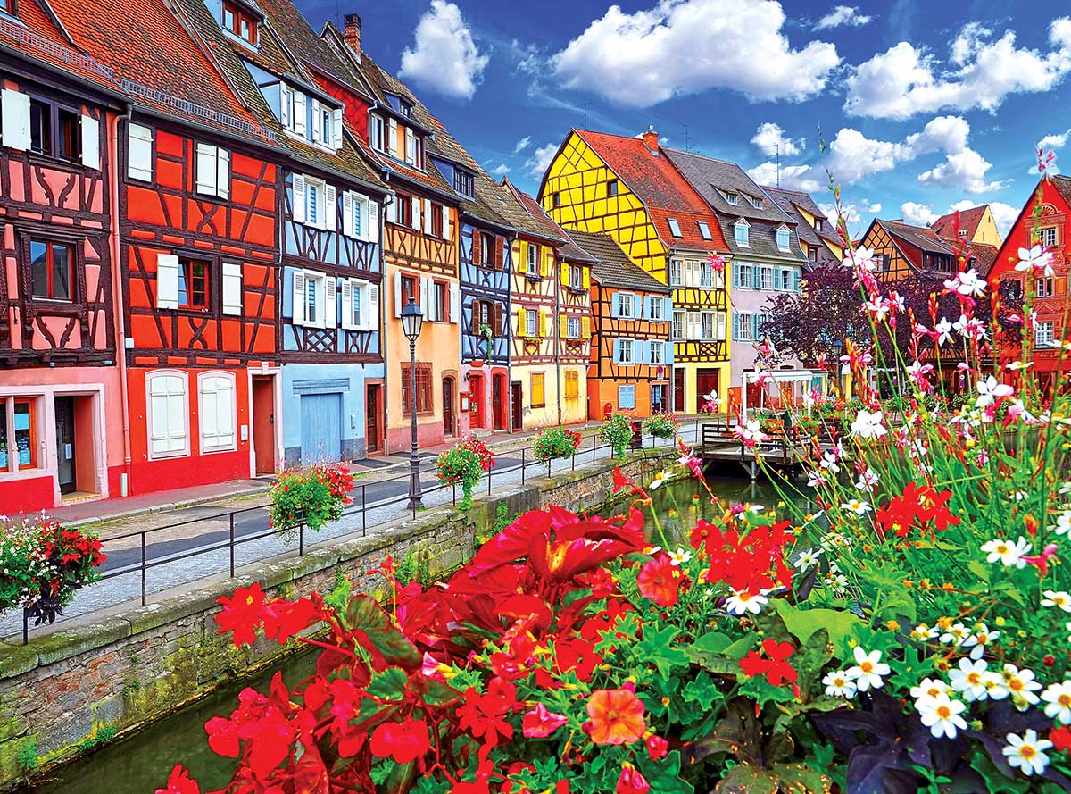 Colorful Buildings Colmar France Spring Jigsaw Puzzle