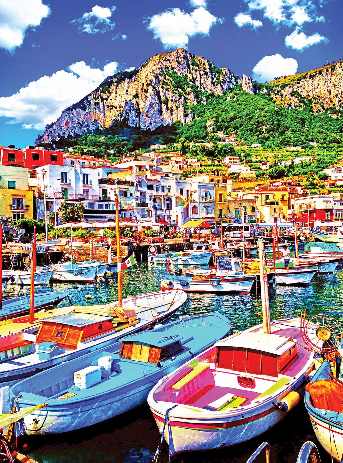 Colorful Boats in Capri Italy Boat Jigsaw Puzzle