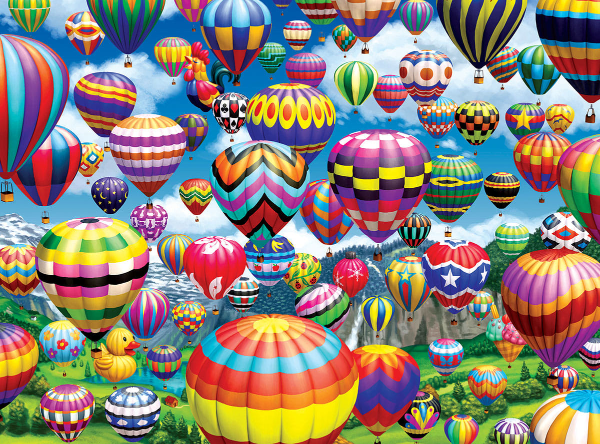 Colorful Balloons in the Sky Hot Air Balloon