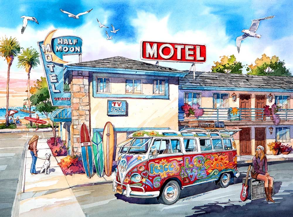Half Moon Motel California Nostalgic & Retro