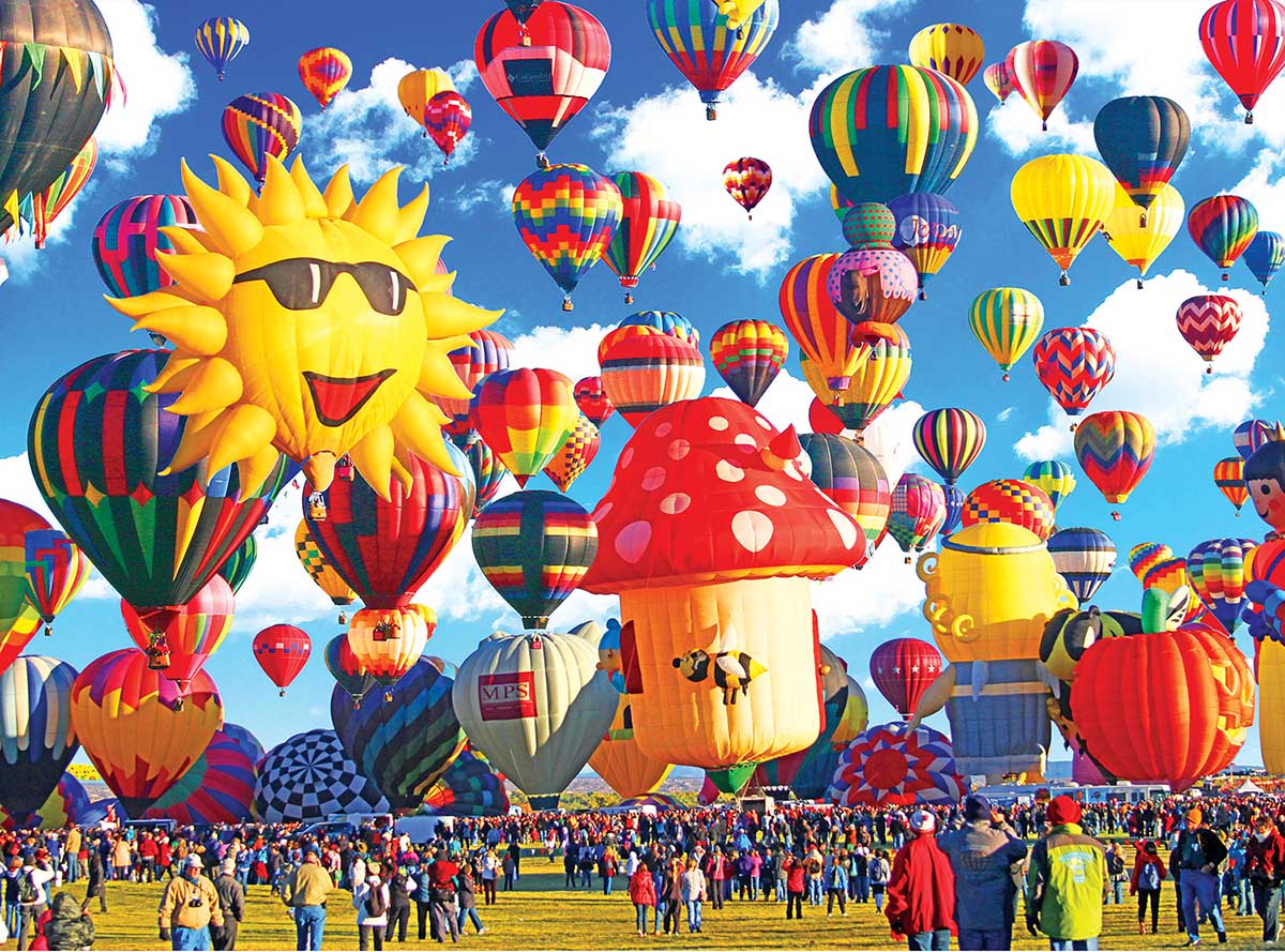 Happy Hot Air Balloons Albuquerque New Mexico Hot Air Balloon Jigsaw Puzzle