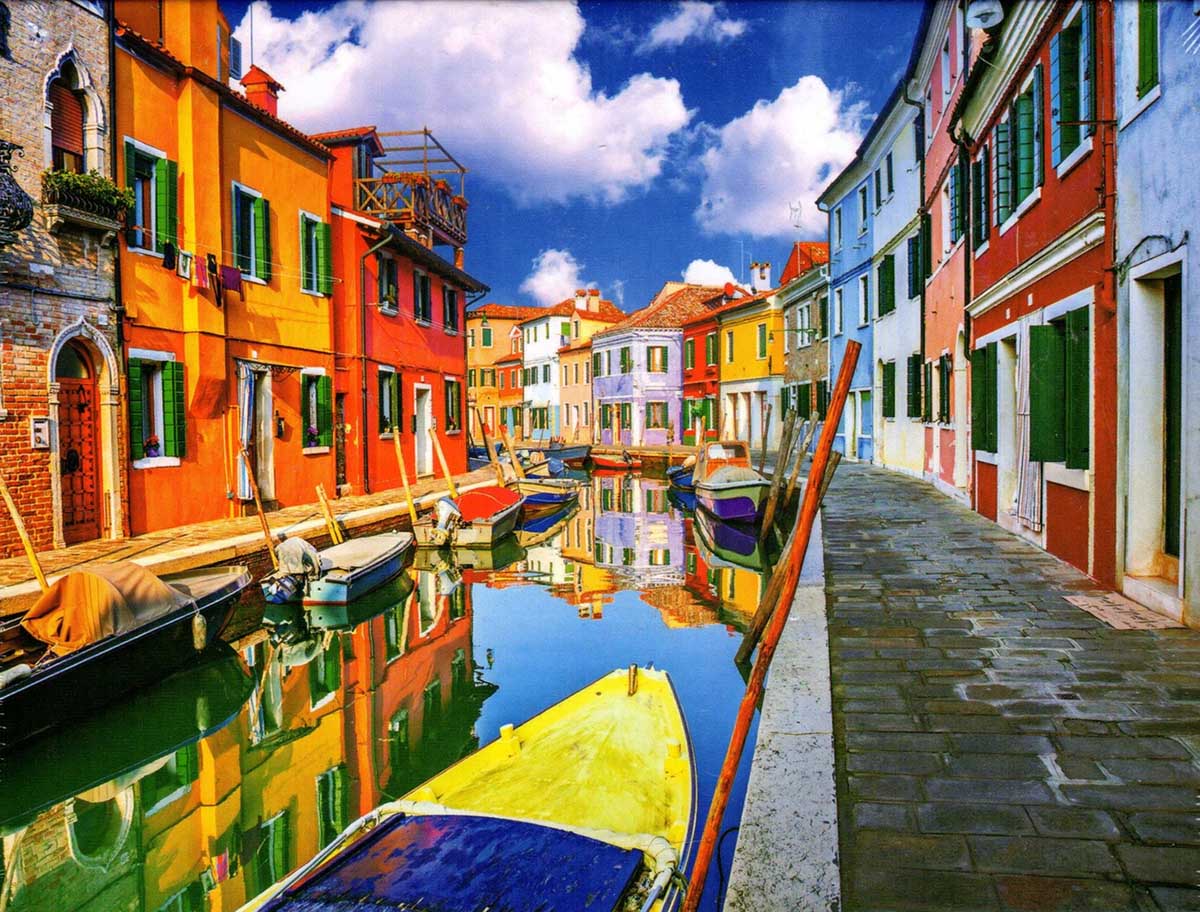 The Colorful Houses of Burano Venice Italy Italy Jigsaw Puzzle