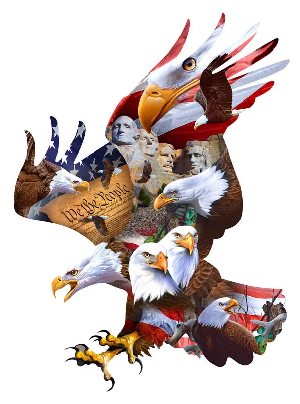 Big Shaped Puzzle - American Eagle