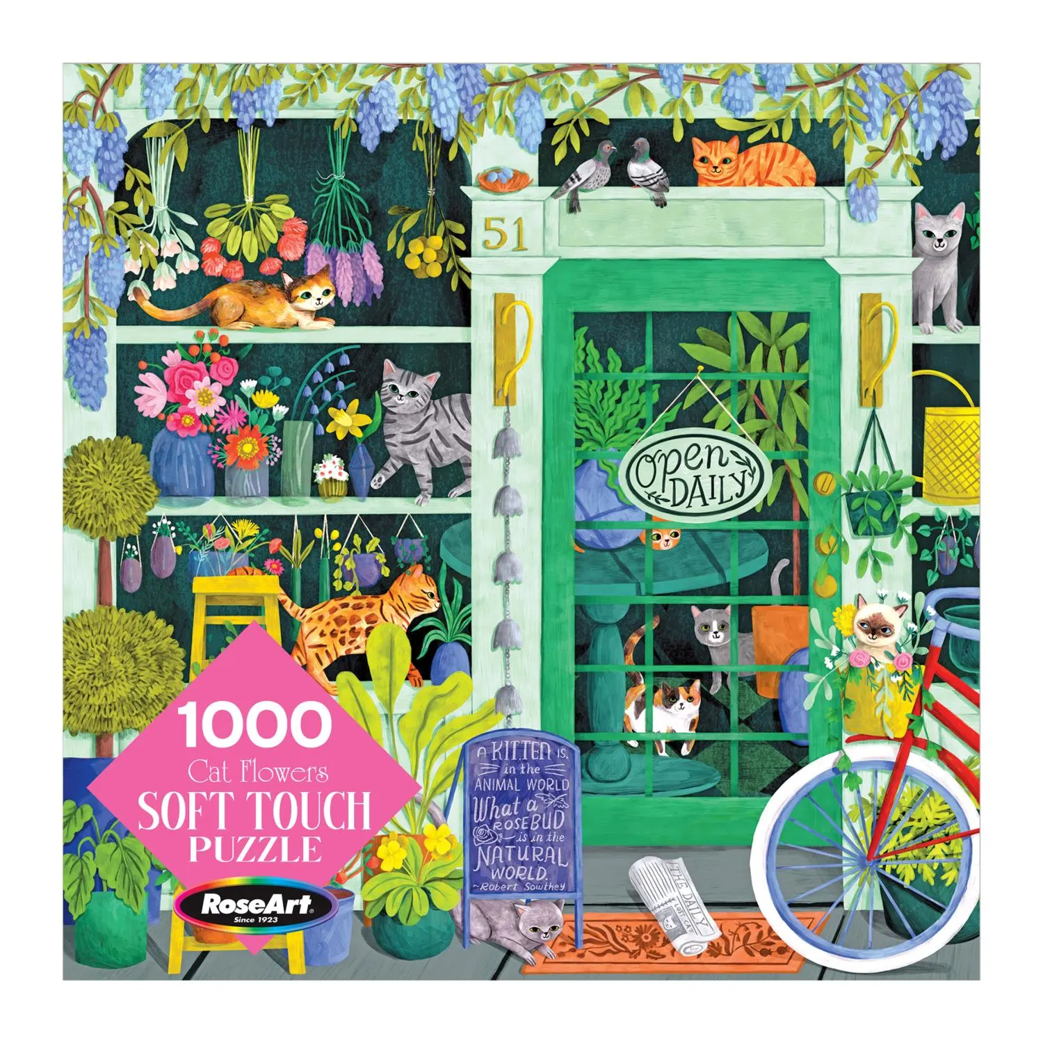 Soft Touch 1000Pc - Cat Flowers Flower & Garden