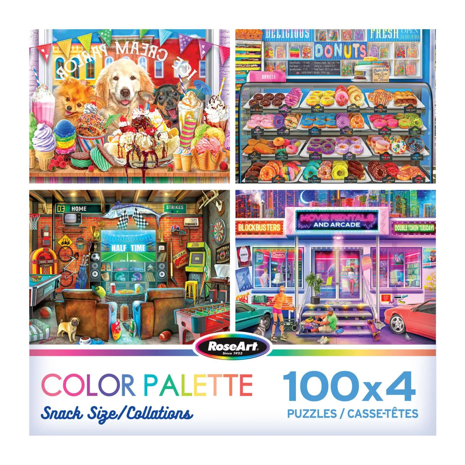 Snack Size 100Pc Color Palette Dogs