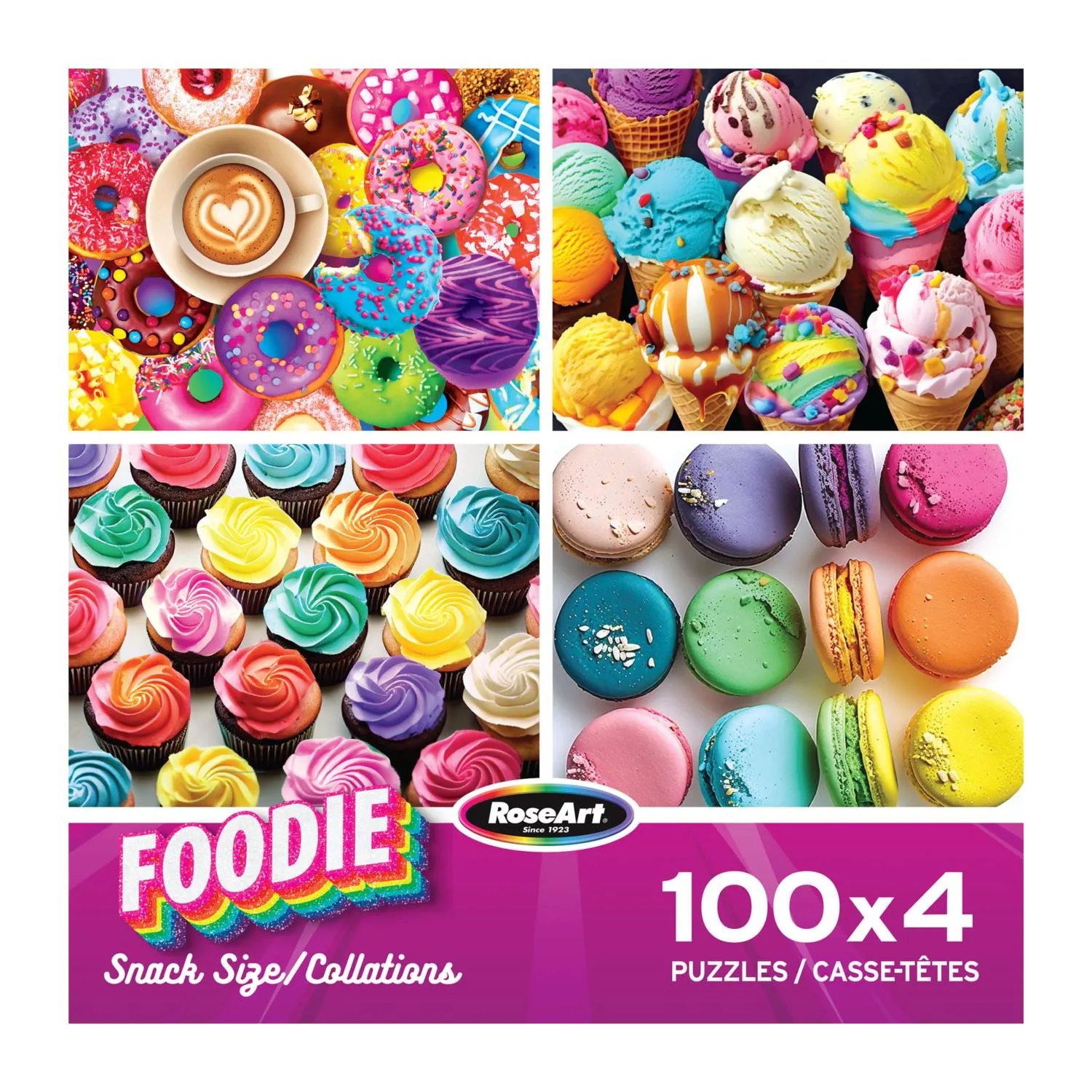 Snack Size 100Pc Foodie Collage