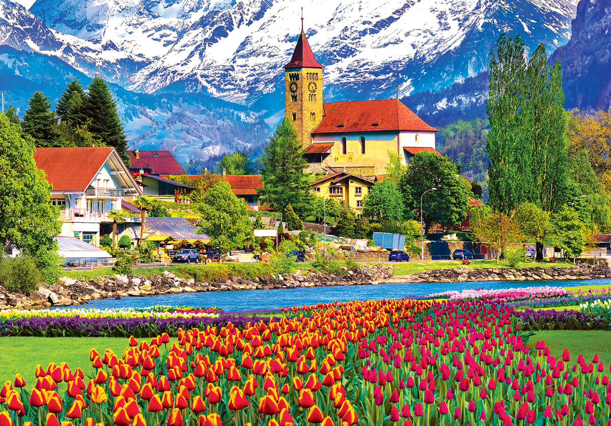 Brienz Town Flowers, Switzerland Flower & Garden