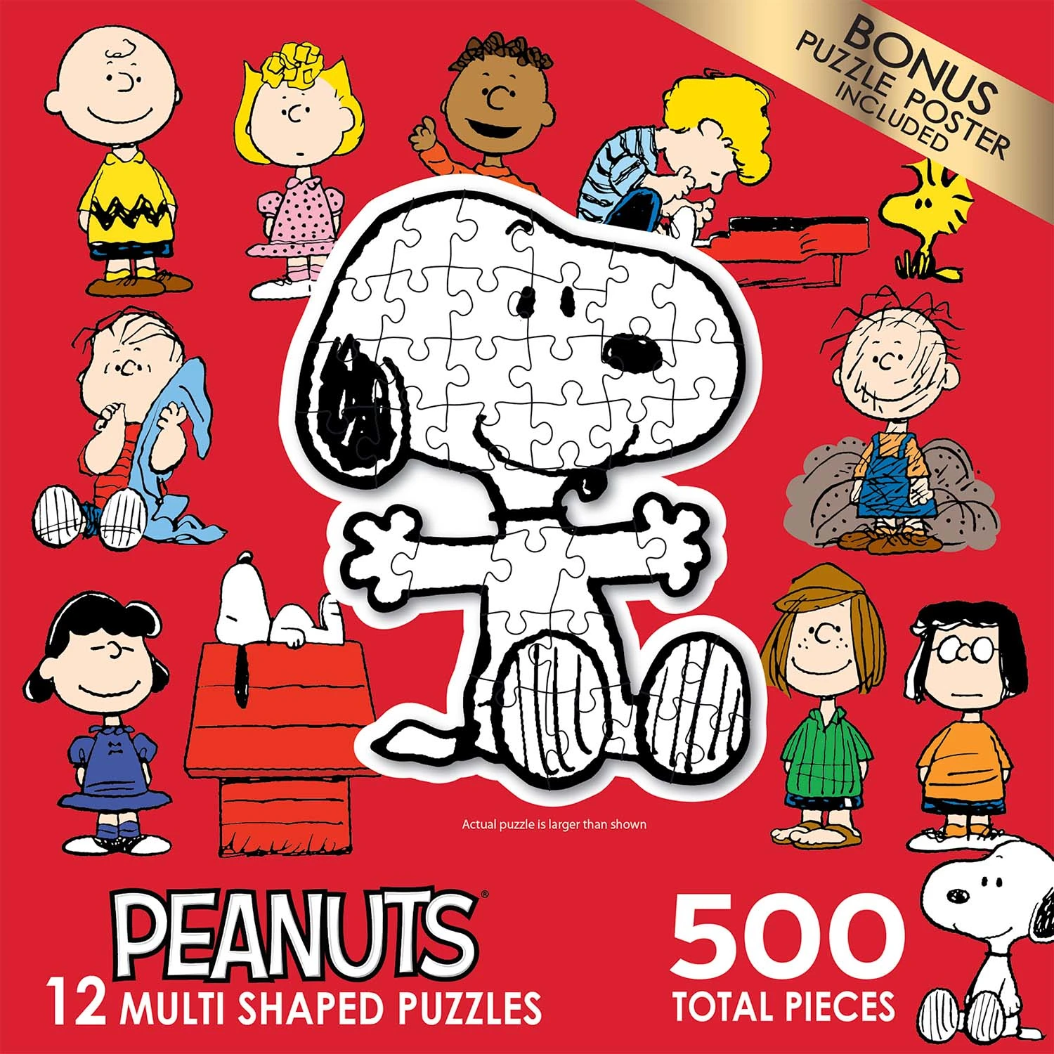 Peanuts - Snoopy 12 Mini Shaped Puzzles