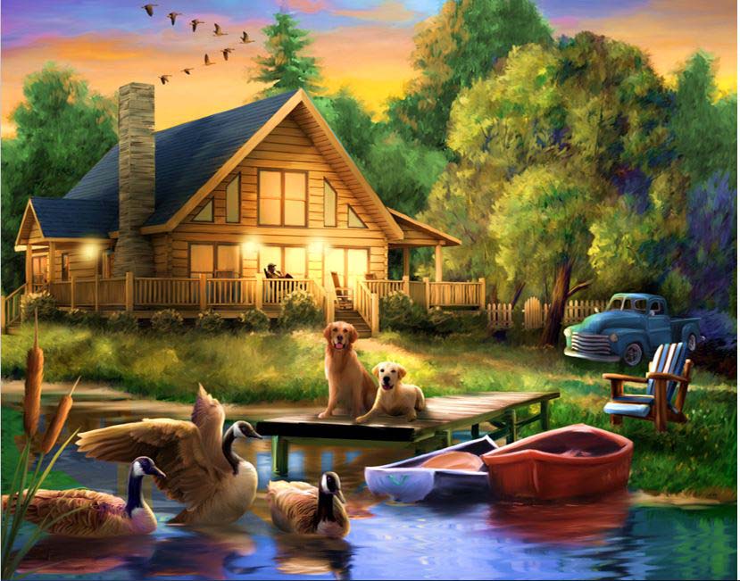 Guardians of the Lake Birds Jigsaw Puzzle