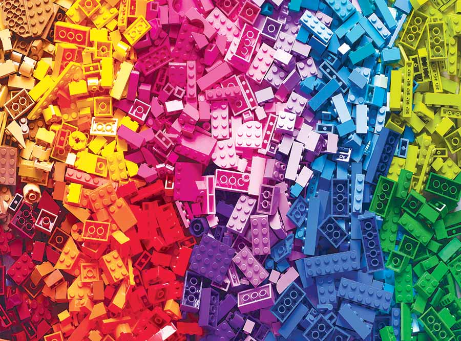 Rose - Colorful Building Block Toys Rainbow & Gradient Jigsaw Puzzle