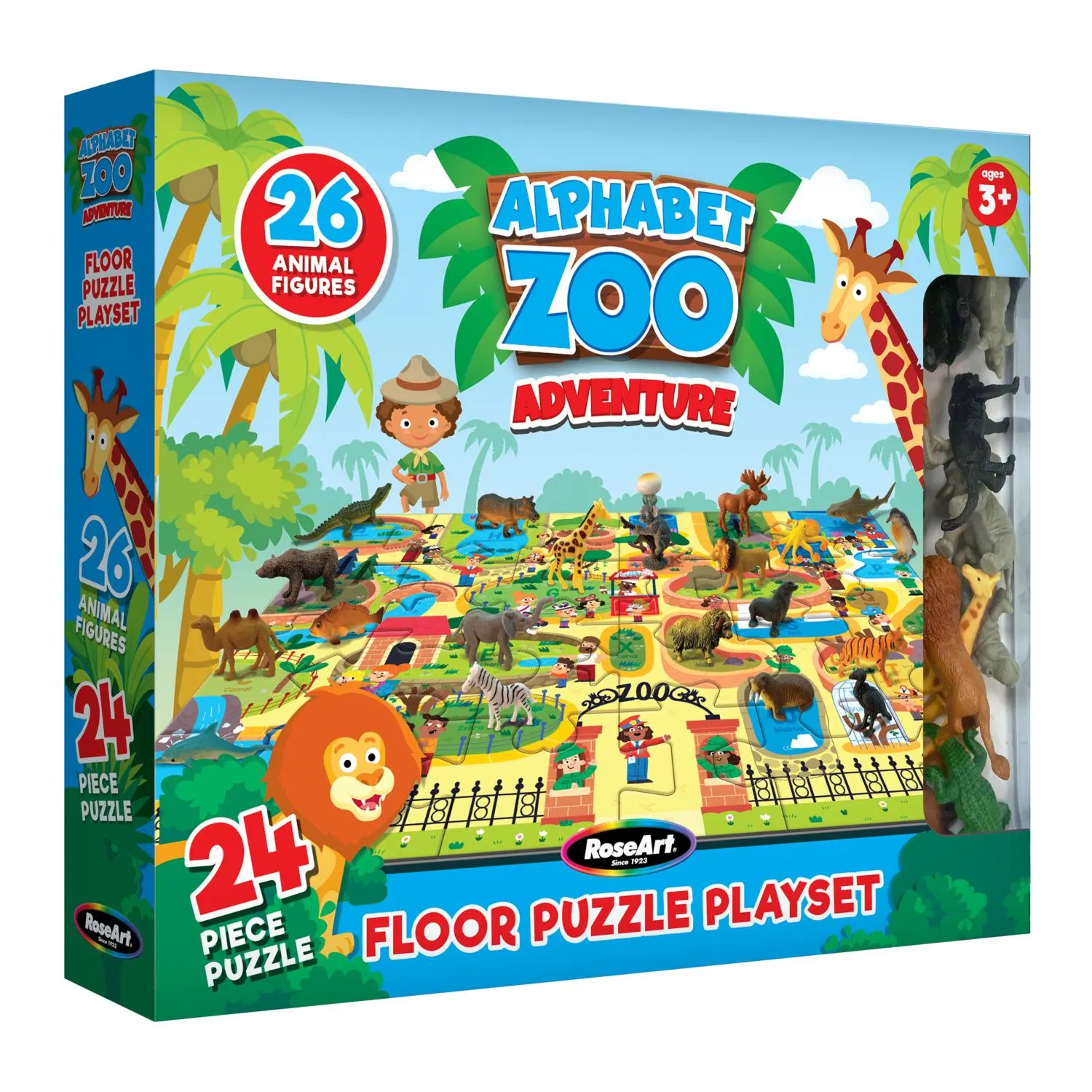 Floor Puzzle 24Pc With 26 Figures-Alphabet Zoo Adventure