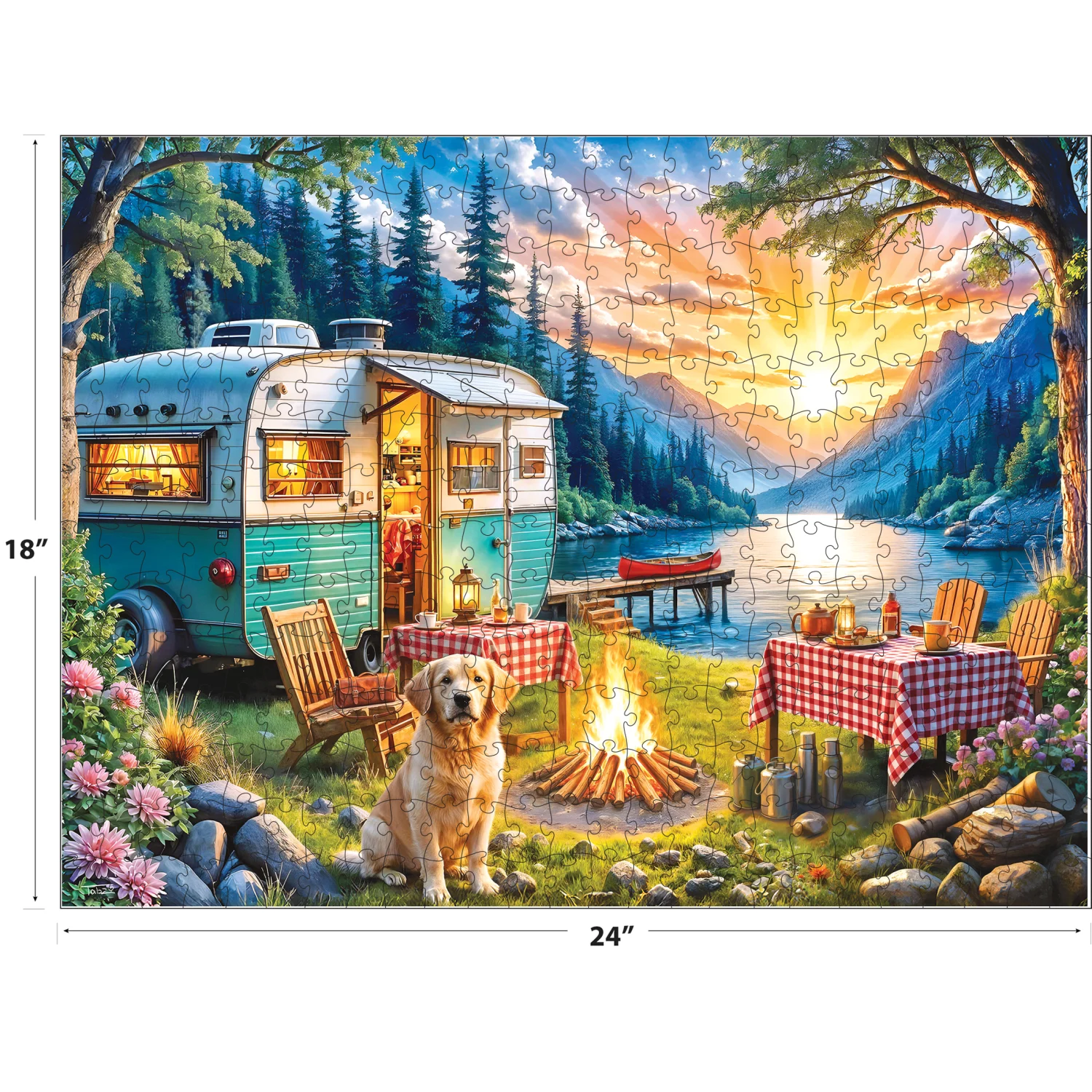 Kodak - Sunset Camper With Golden Retriever