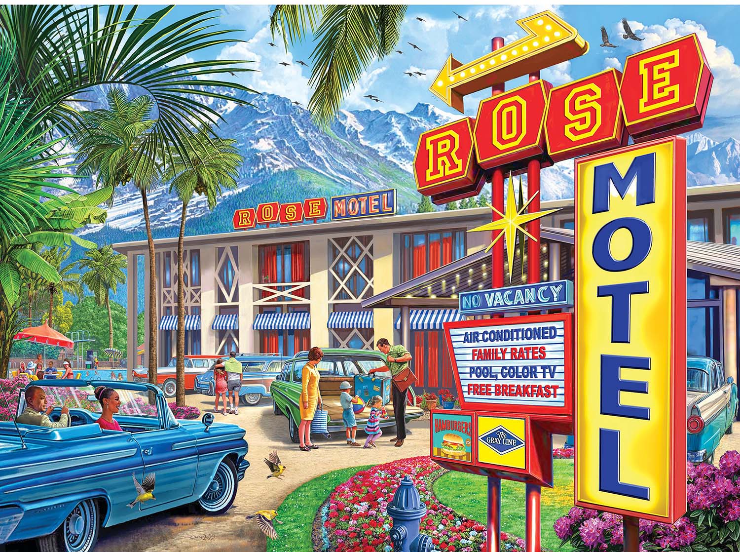 Rose Motel Travel Jigsaw Puzzle