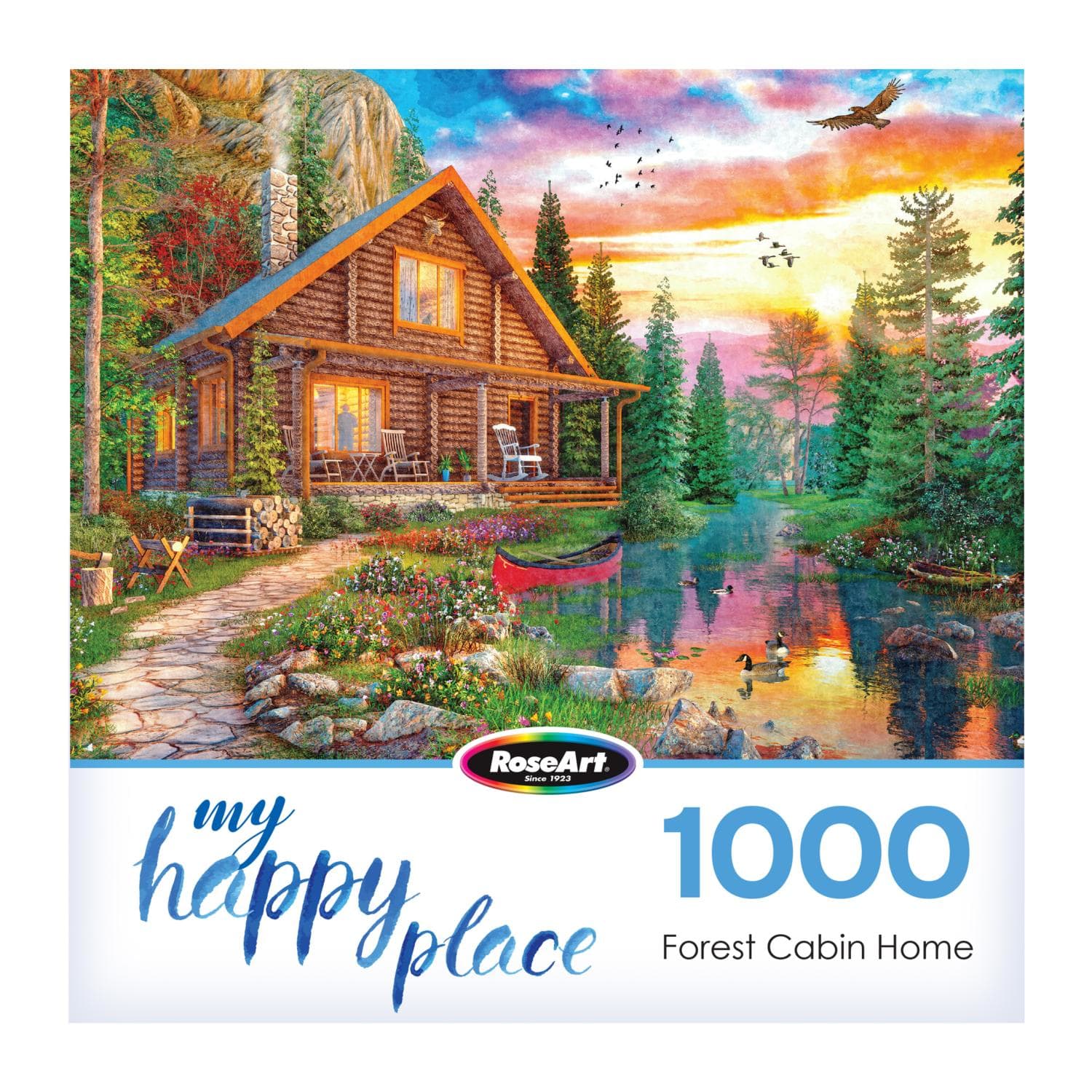 My Happy Place 1000Pc - Forest Cabin Home Forest