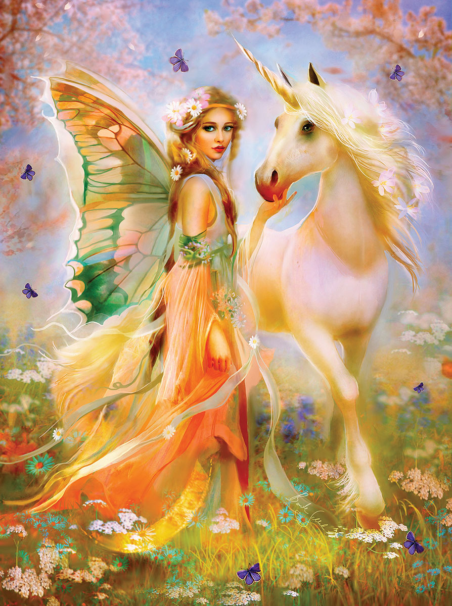 Fairy Princess and Unicorn Fairy Jigsaw Puzzle