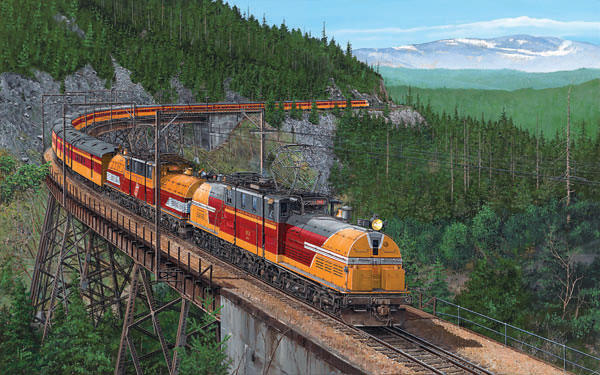 BiPolars over Snoqualmie Pass Train Jigsaw Puzzle