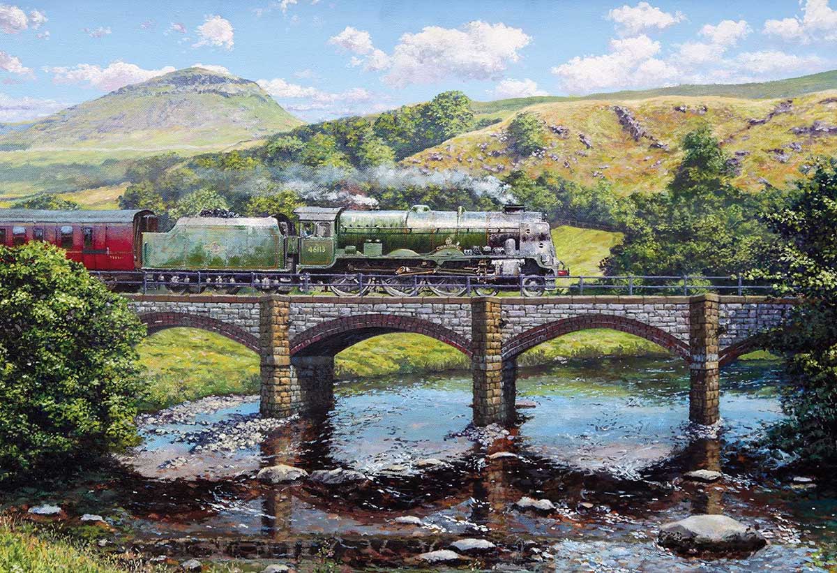 Crossing the Ribble Train Jigsaw Puzzle