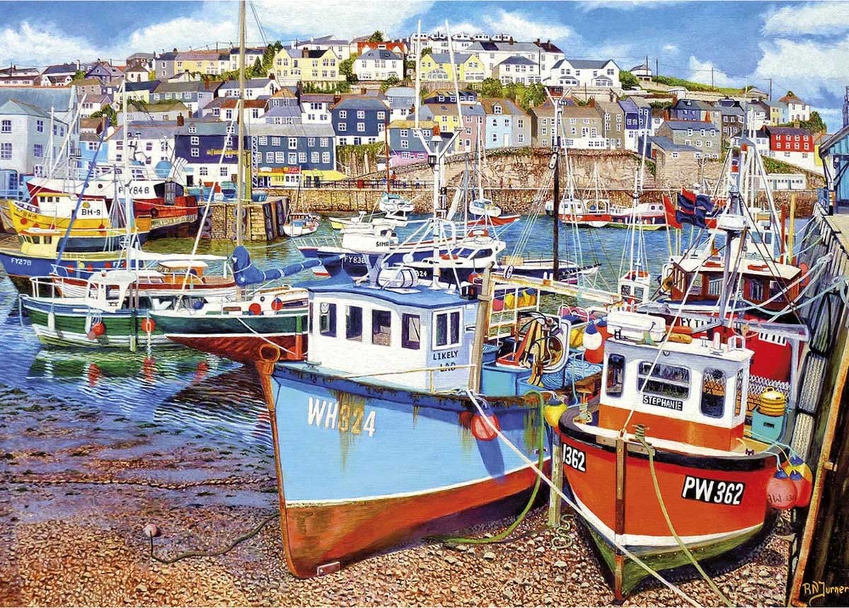 Mevagissey Harbour Boat Jigsaw Puzzle