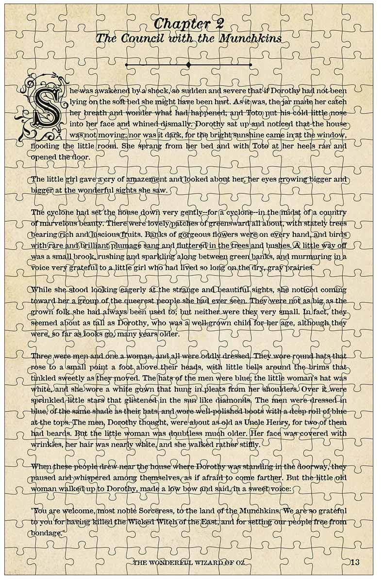 The Wonderful Wizard of Oz Double Sided Puzzle