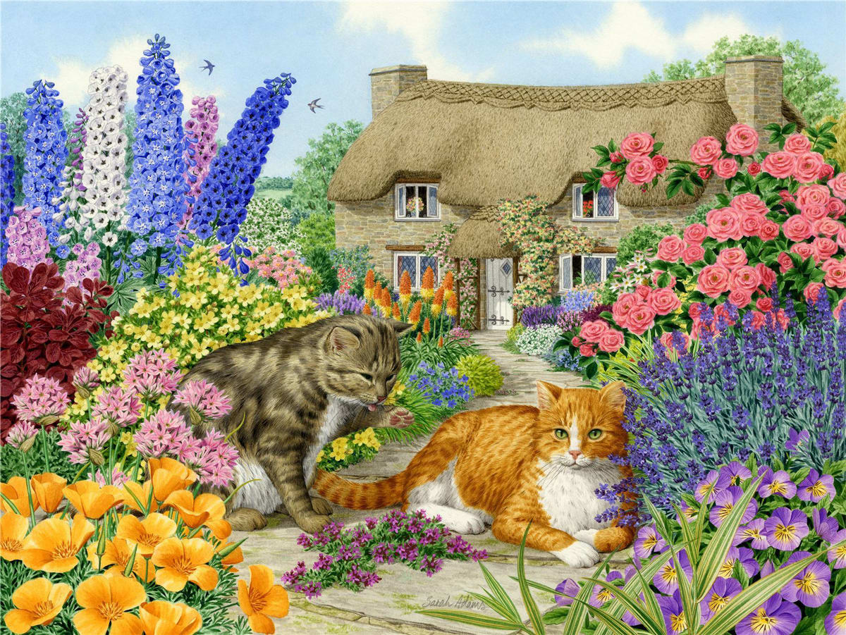 Spring Cottage Cats Cats