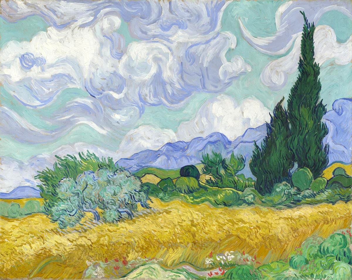 A Wheatfield, with Cypresses by Van Gogh Fine Art