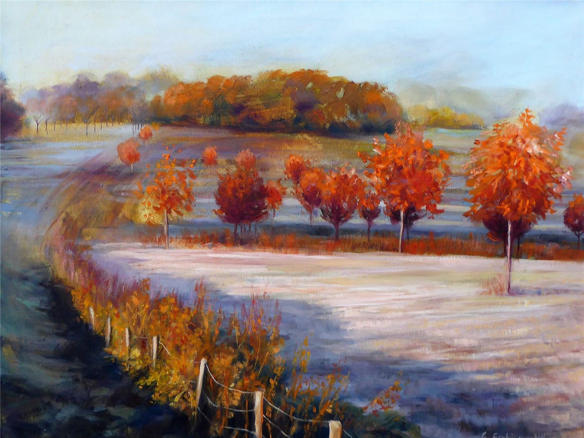 Autumn Walnut Trees Countryside