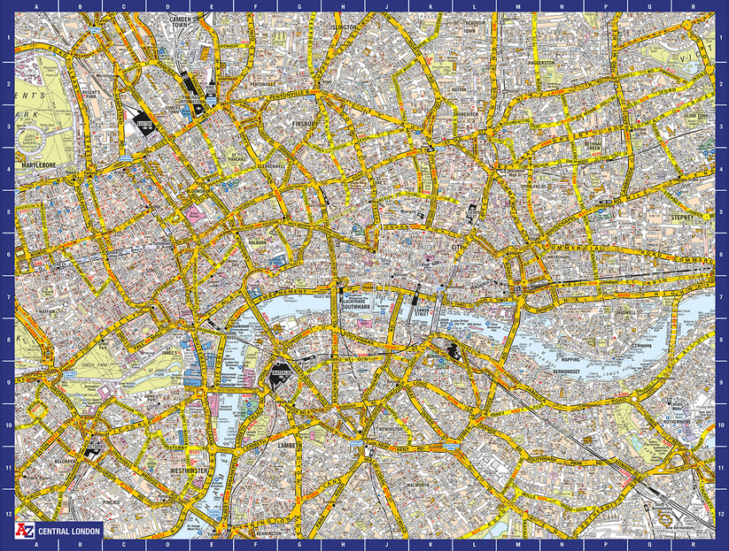 A to Z Map of London Jigsaw Puzzle for Adults Maps & Geography