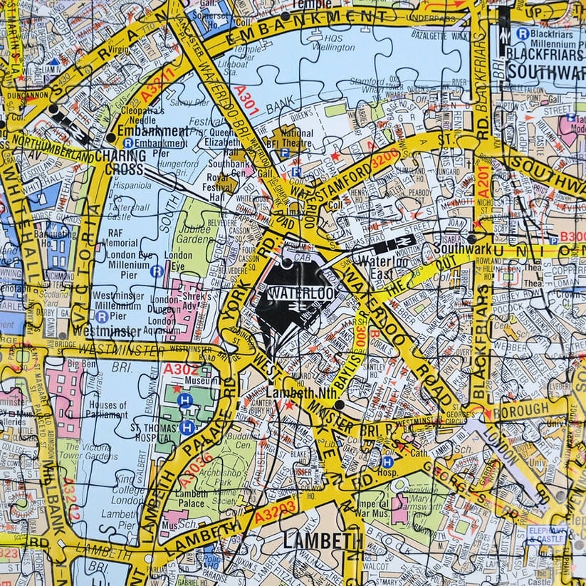 A to Z Map of London Jigsaw Puzzle for Adults