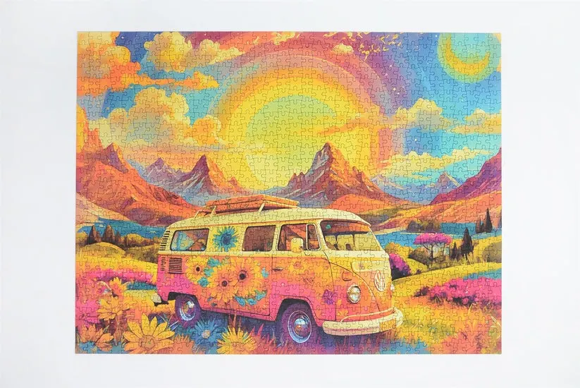 Take a Hippy "trip" 1000 Piece Jigsaw Puzzle - Scratch and Dent
