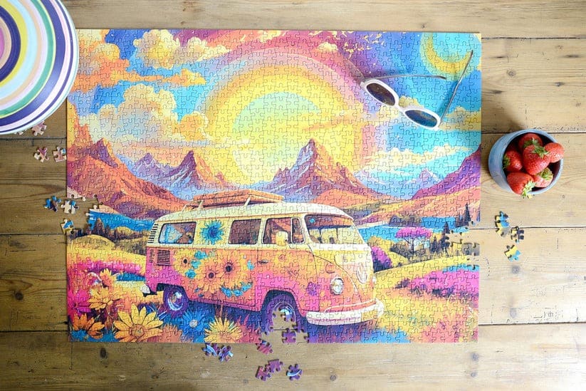 Take a Hippy "trip" 1000 Piece Jigsaw Puzzle - Scratch and Dent