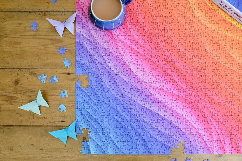 Wavy Rainbow Impuzzible 500 Piece Jigsaw Puzzle