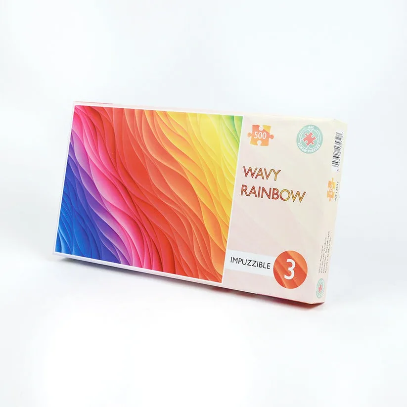 Wavy Rainbow Impuzzible 500 Piece Jigsaw Puzzle