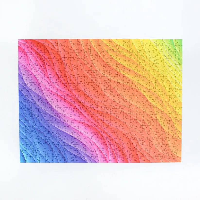Wavy Rainbow Impuzzible 500 Piece Jigsaw Puzzle