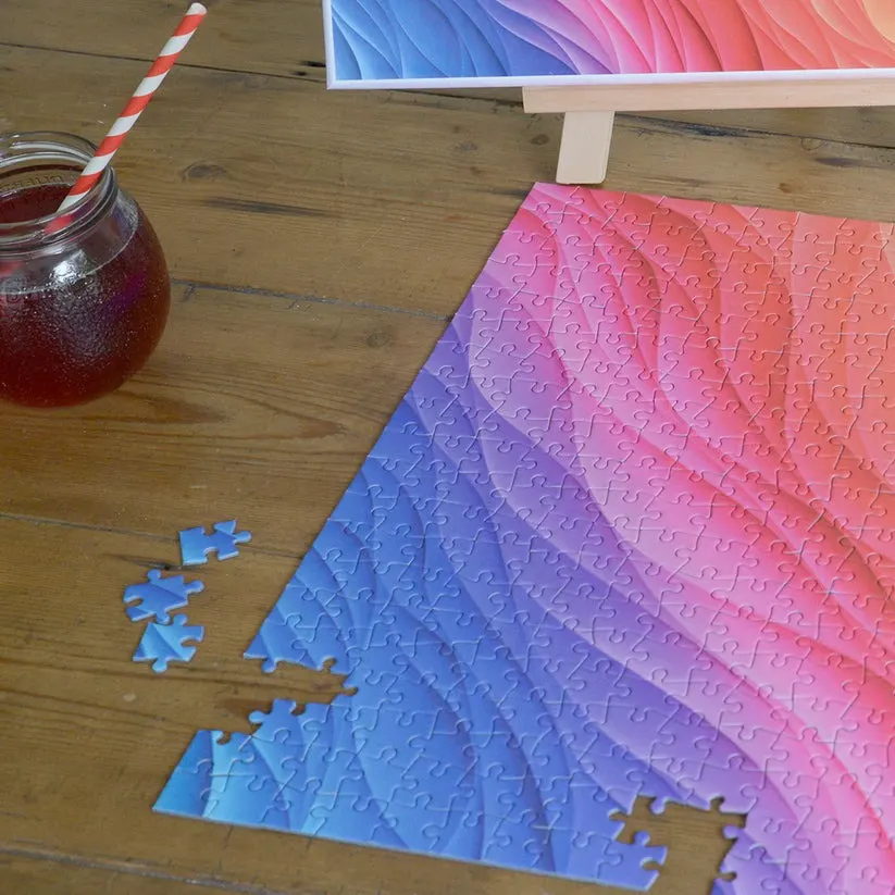 Wavy Rainbow Impuzzible 500 Piece Jigsaw Puzzle