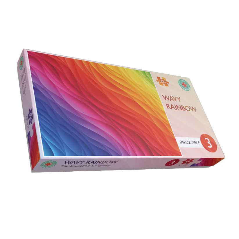 Wavy Rainbow Impuzzible 500 Piece Jigsaw Puzzle
