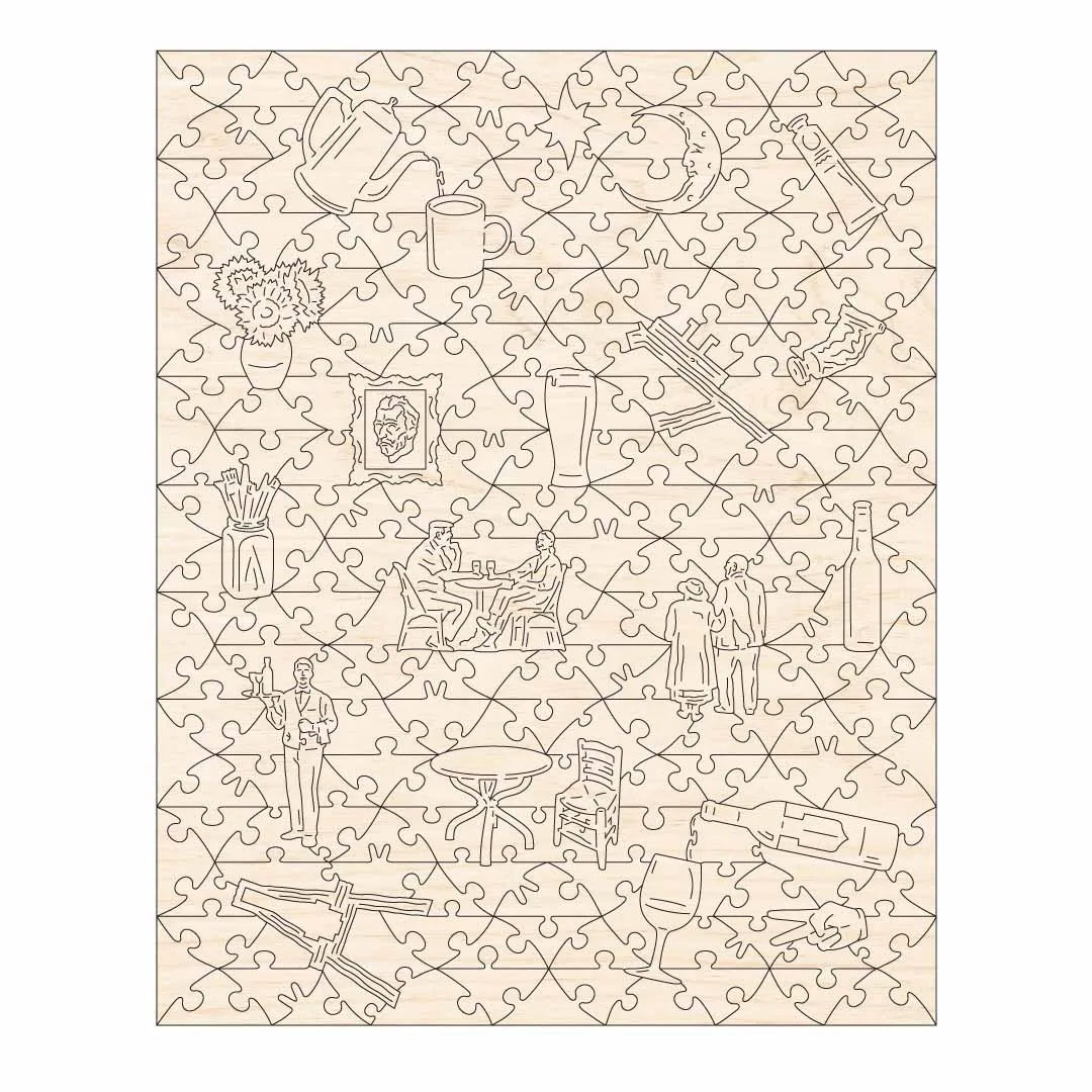 Caf&eacute; Terrace at Night