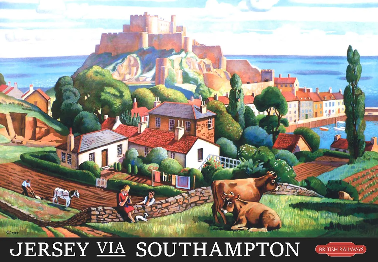 Vintage Poster Jersey Landscape