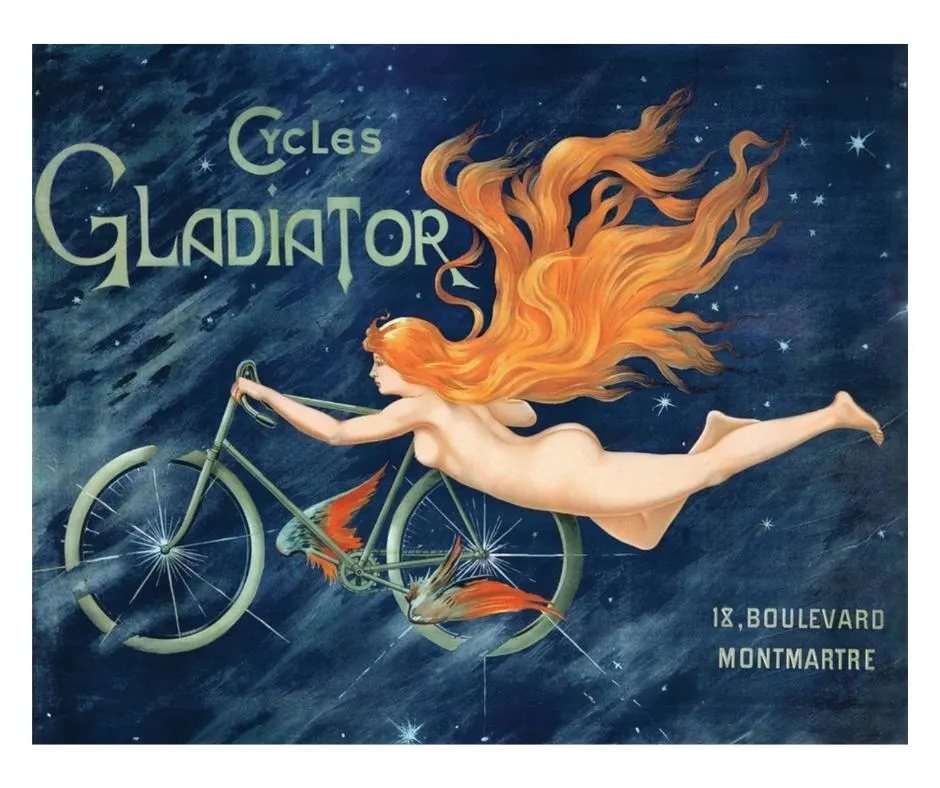 Vintage Poster - Cycles Gladiator - Mini Quarter Tin Nostalgic & Retro