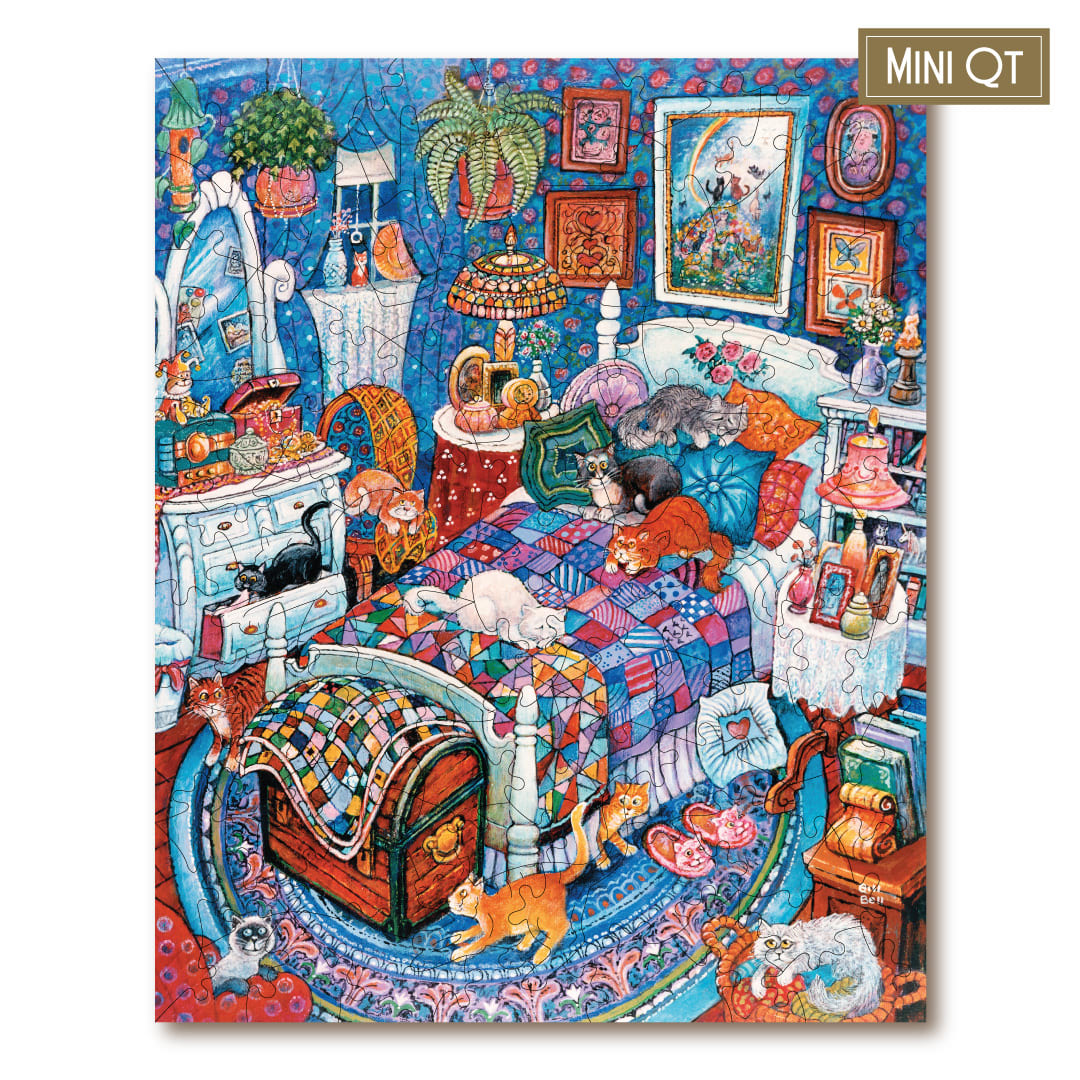 Blue Bedroom Cats MINI QT