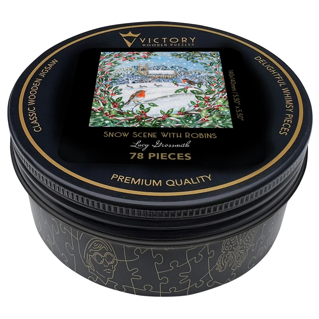 Snow Scene with Robins MINI QT Countryside