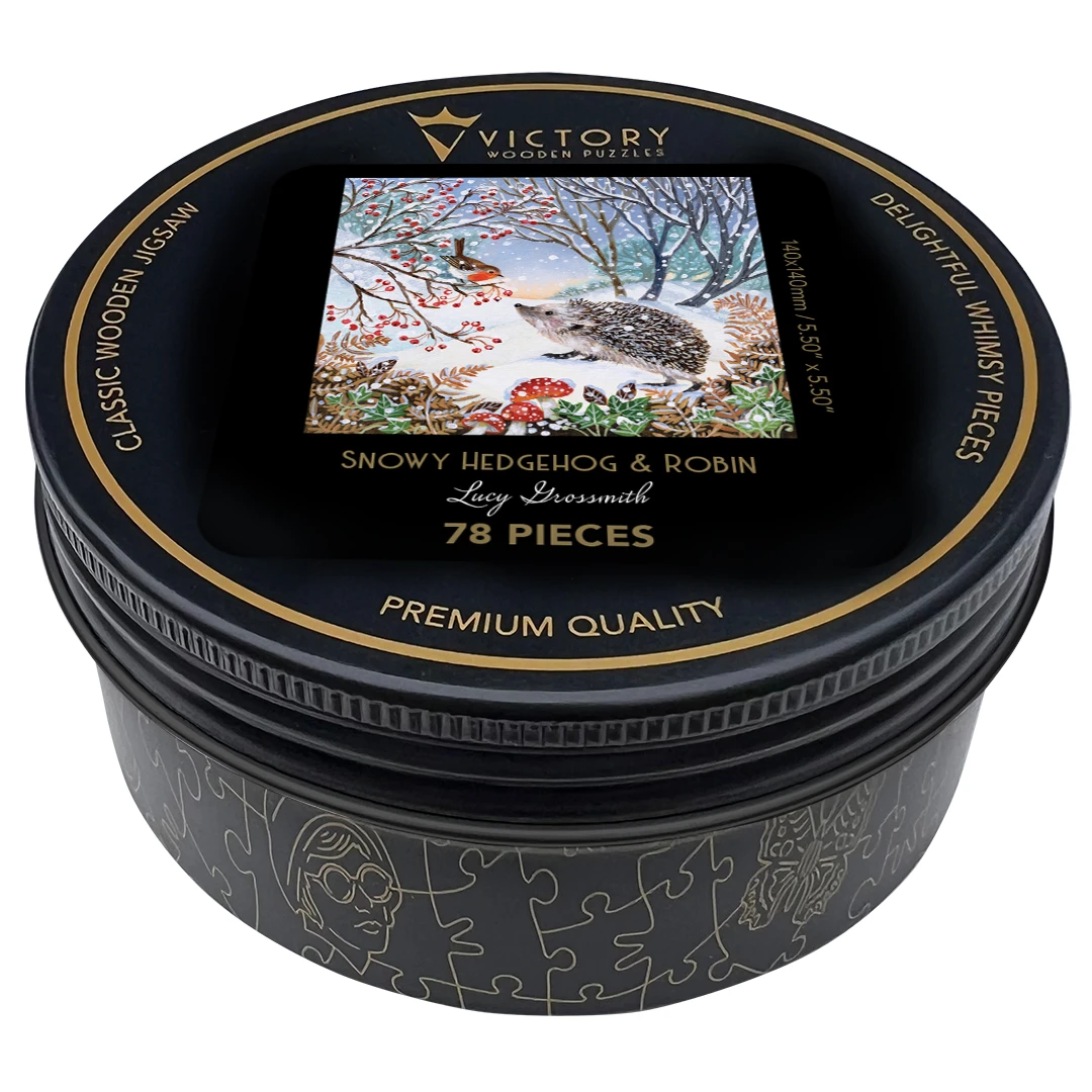 Snowy Hedgehog & Robin MINI QT Forest Animal