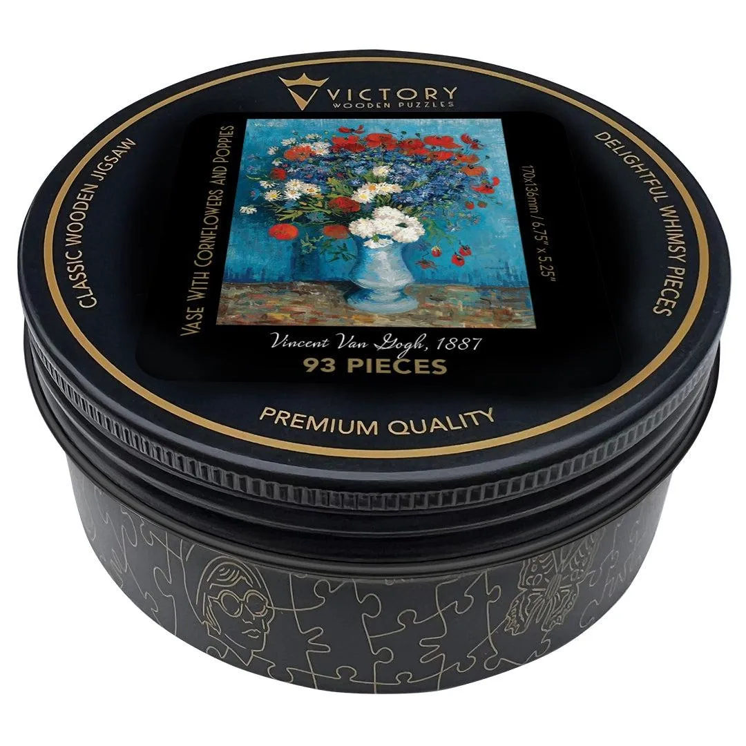 Vase With Cornflowers And Poppies MINI QT Flower & Garden