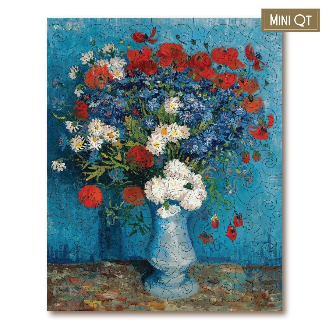Vase With Cornflowers And Poppies MINI QT