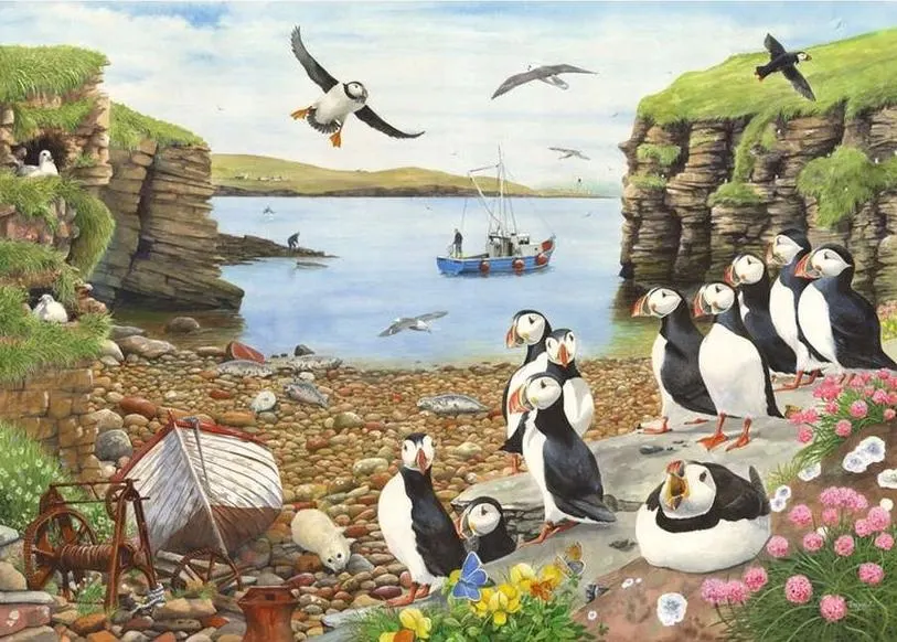Puffin Parade  Birds