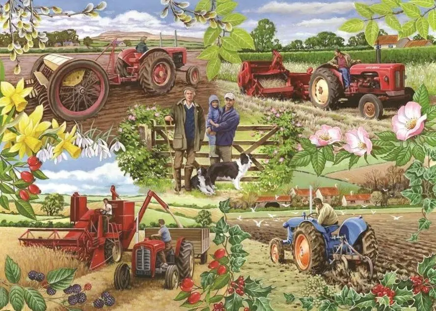 Farming Year - 1000 Piece Jigsaw Puzzle by House of Puzzles | Serious ...