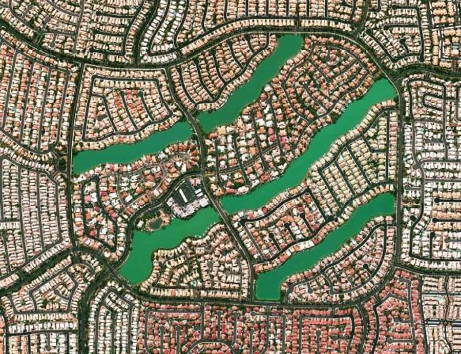 Desert Shores Community, Las Vegas, Nevada, USA Awesome Aerial Jigsaw Maps & Geography