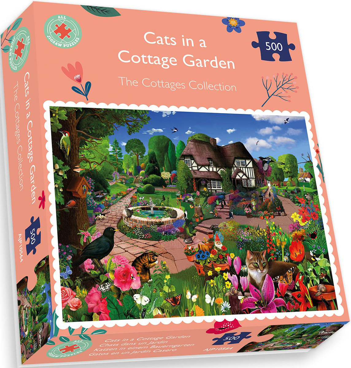 Cats in a Cottage Garden